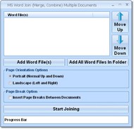 Word Join (Merge, Combine) Multiple Documents Soft screenshot